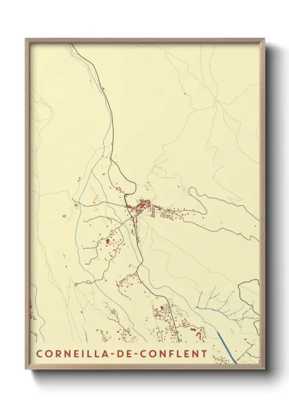 Une affiche de carte sur Corneilla-de-Conflent
