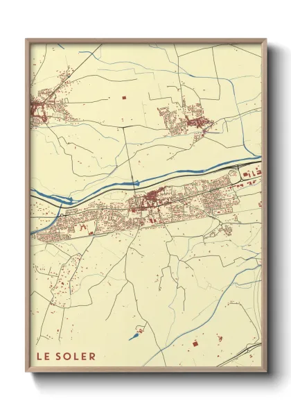 Une affiche de carte sur Le Soler