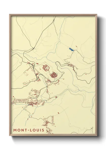 Une affiche de carte sur Mont-Louis
