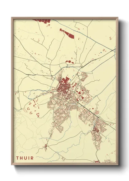 Une affiche de carte sur Thuir