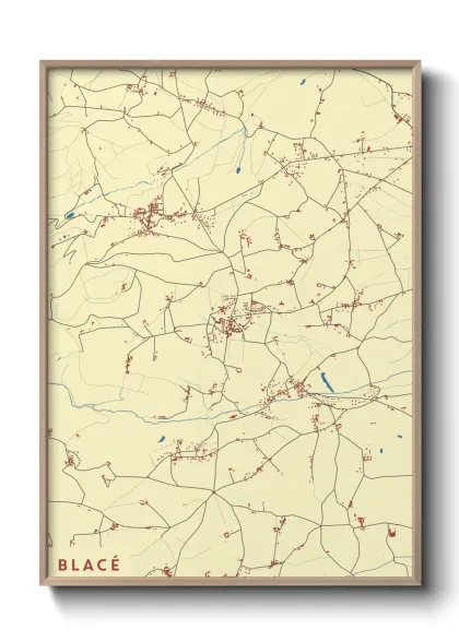 Une affiche de carte sur Blacé