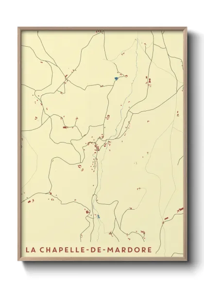 Une affiche de carte sur La Chapelle-de-Mardore