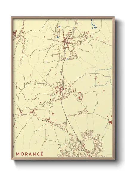 Une affiche de carte sur Morancé