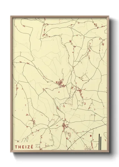 Une affiche de carte sur Theizé
