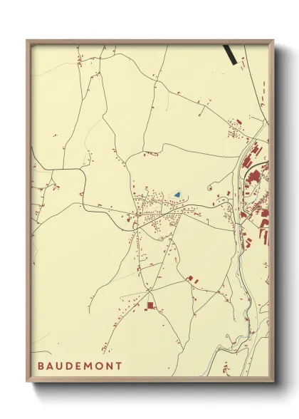 Une affiche de carte sur Baudemont