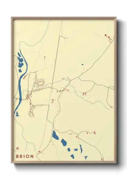 Une affiche de carte sur Brion