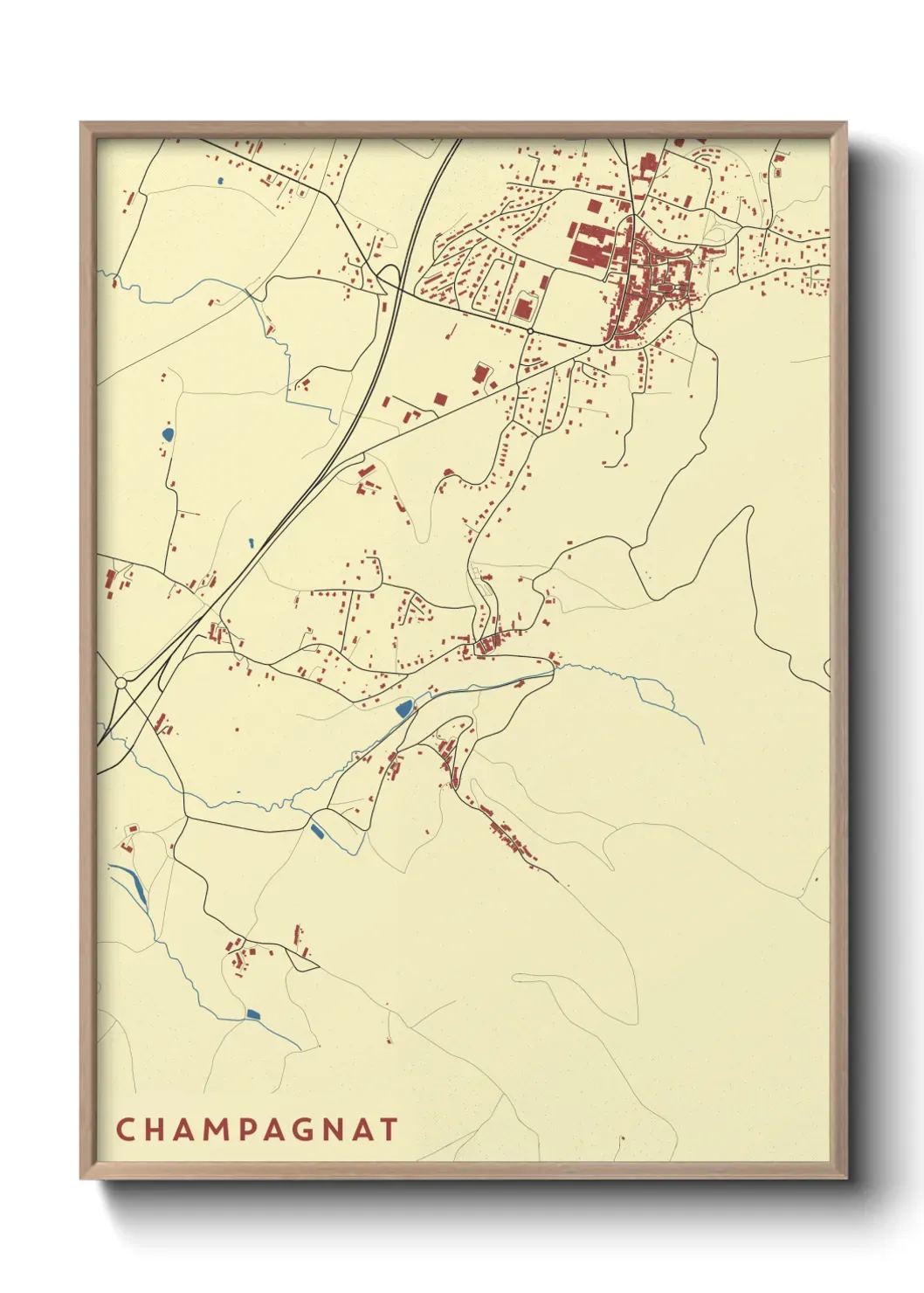 Un poster carte Champagnat