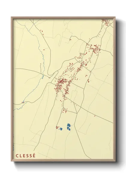 Une affiche de carte sur Clessé
