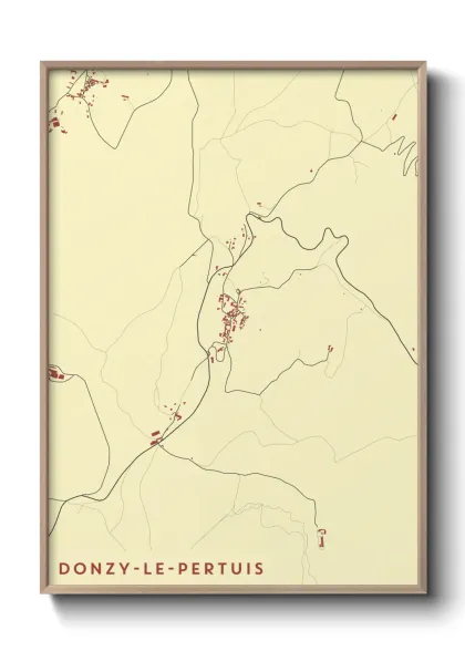 Une affiche de carte sur Donzy-le-Pertuis