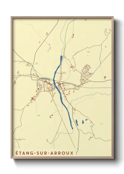 Une affiche de carte sur Étang-sur-Arroux