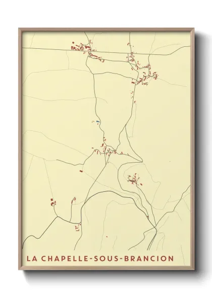Une affiche de carte sur La Chapelle-sous-Brancion