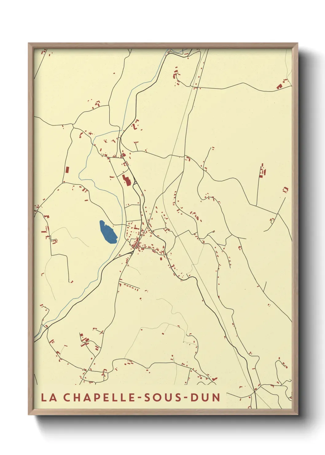 Un poster carte La Chapelle-sous-Dun