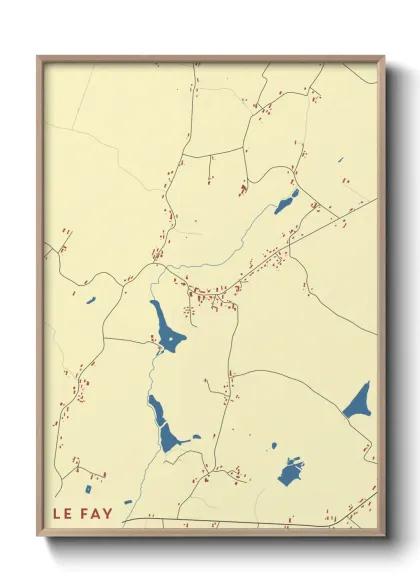 Une affiche de carte sur Le Fay