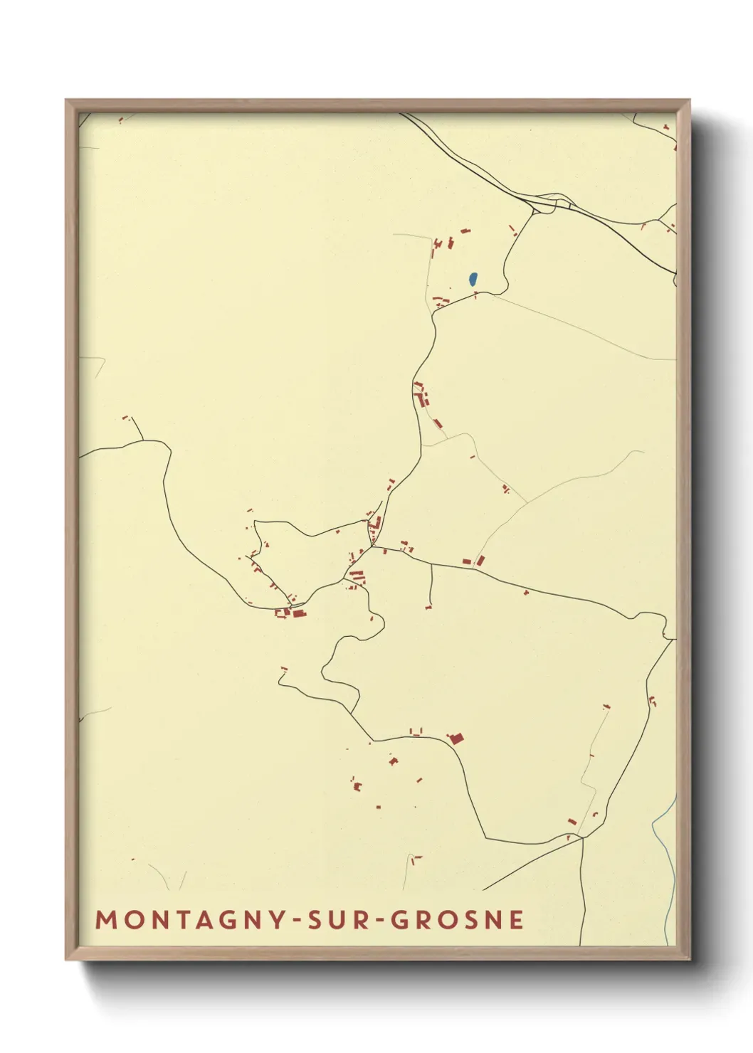 Un poster carte Montagny-sur-Grosne