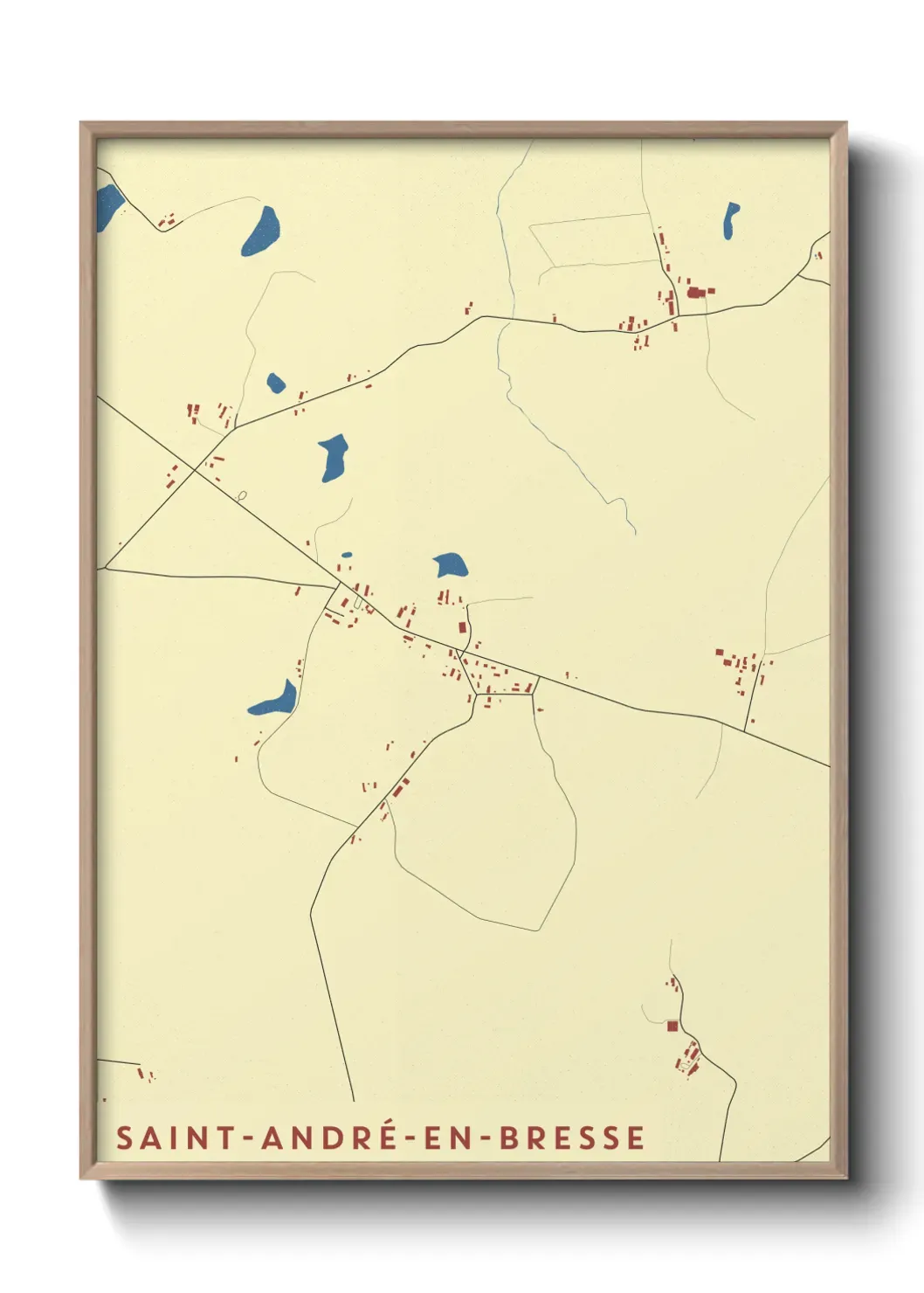 Un poster carte Saint-André-en-Bresse