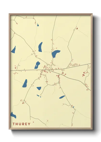 Une affiche de carte sur Thurey