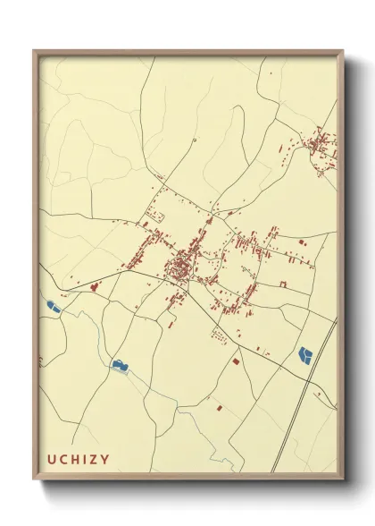 Une affiche de carte sur Uchizy