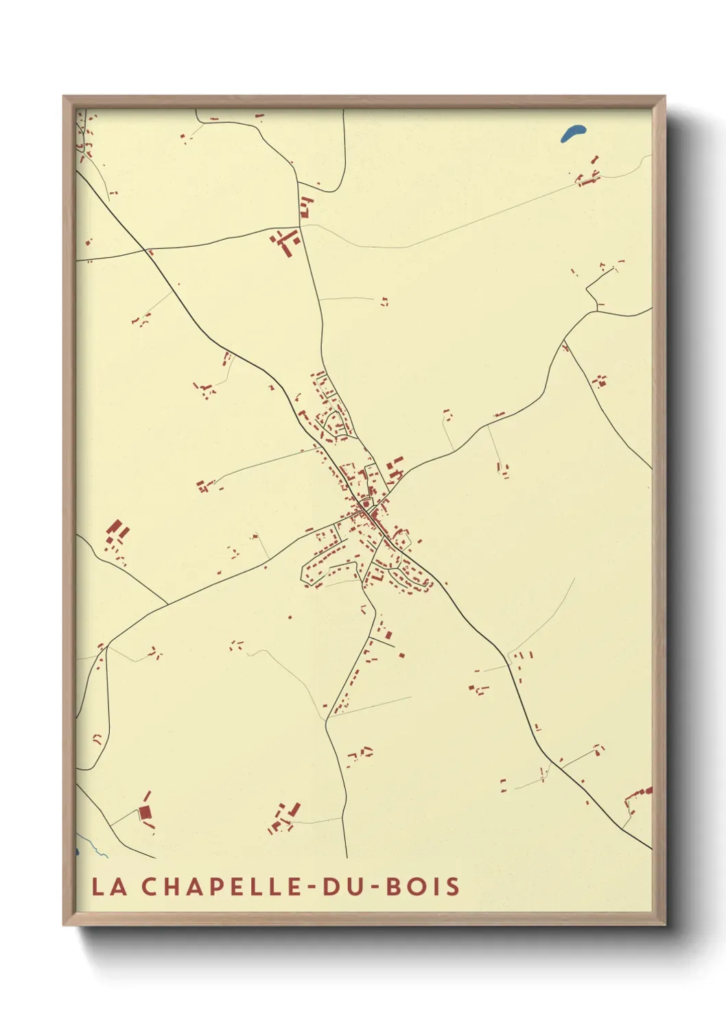 Un poster carte La Chapelle-du-Bois