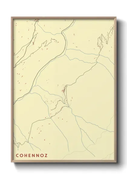 Une affiche de carte sur Cohennoz