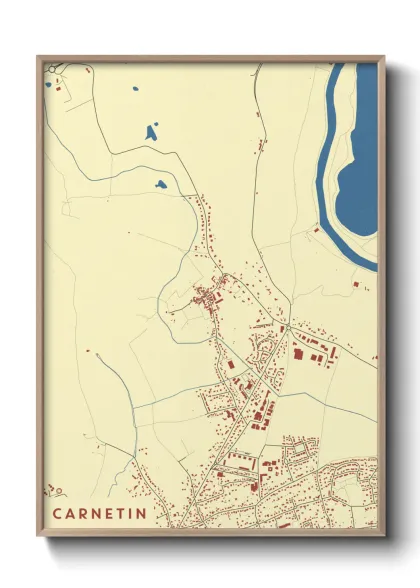 Une affiche de carte sur Carnetin
