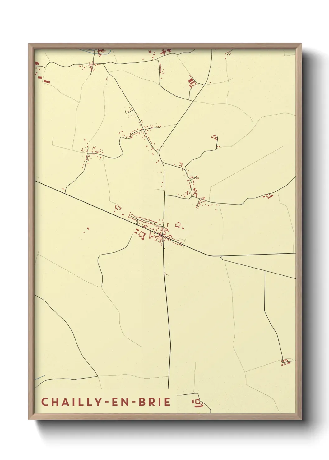 Un poster carte Chailly-en-Brie