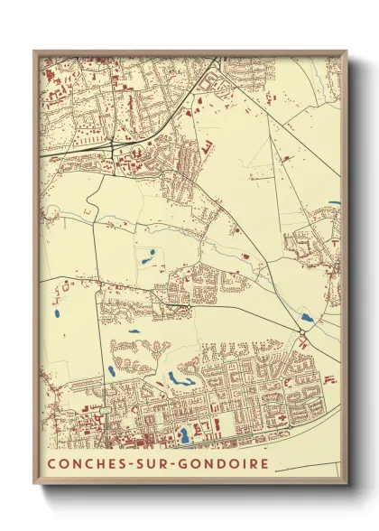 Une affiche de carte sur Conches-sur-Gondoire