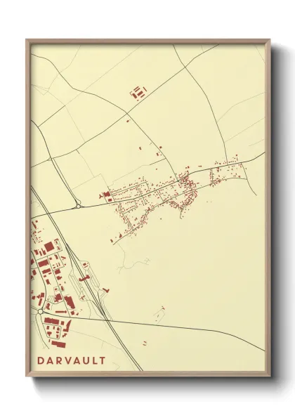 Une affiche de carte sur Darvault