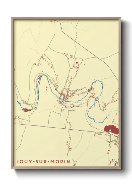 Une affiche de carte sur Jouy-sur-Morin