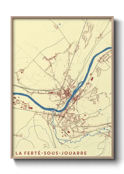 Une affiche de carte sur La Ferté-sous-Jouarre