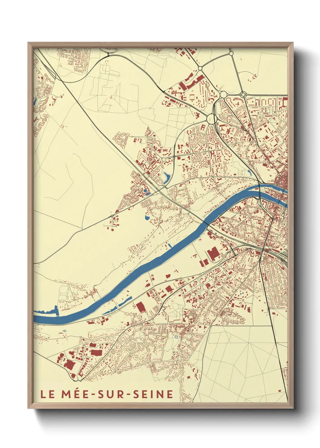 Un poster carte Le Mée-sur-Seine