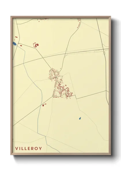 Une affiche de carte sur Villeroy
