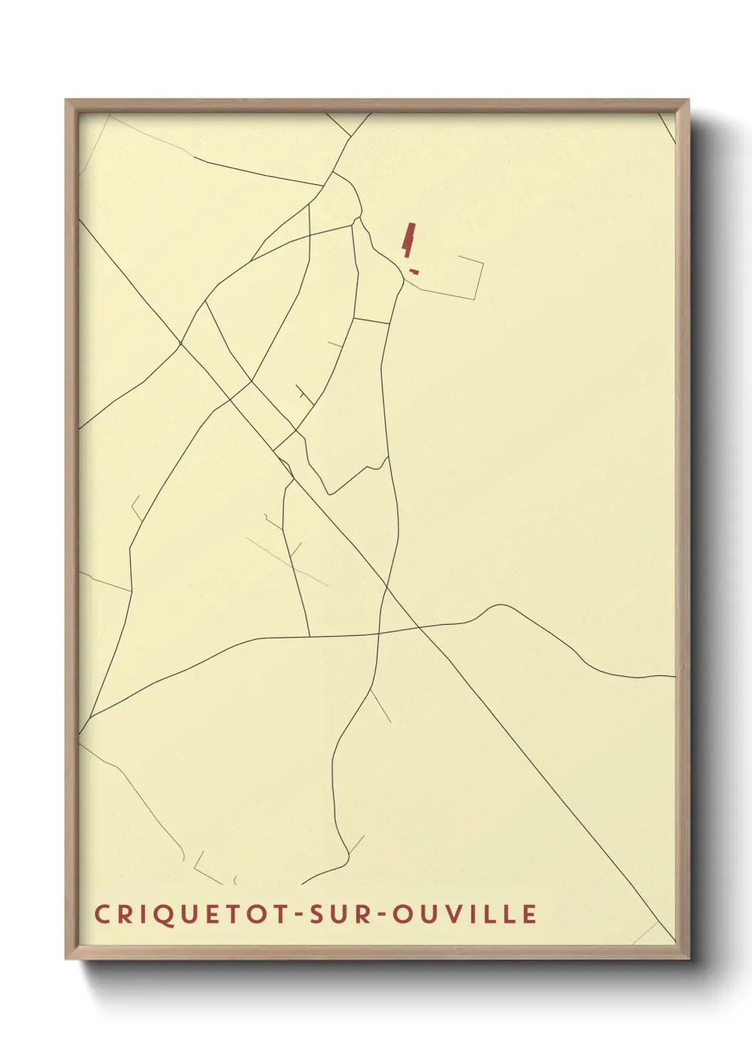 Un poster carte Criquetot-sur-Ouville