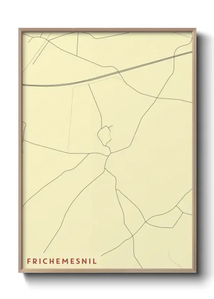 Une affiche de carte sur Frichemesnil