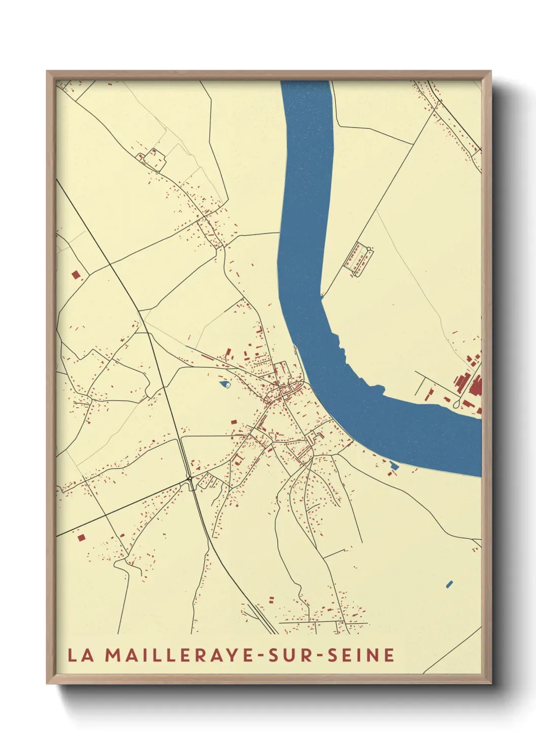 Un poster carte La Mailleraye-sur-Seine