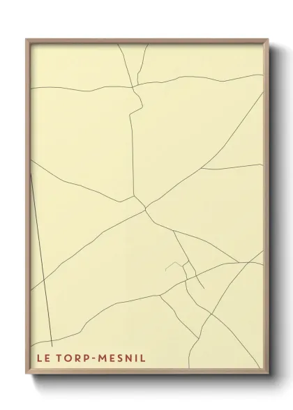Une affiche de carte sur Le Torp-Mesnil