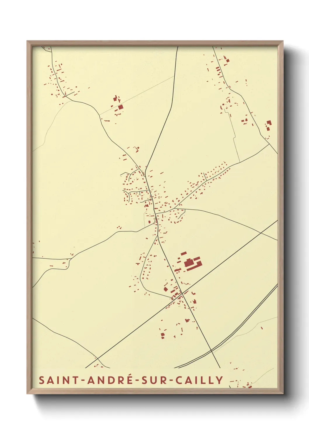 Un poster carte Saint-André-sur-Cailly