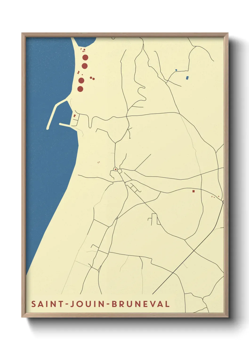Un poster carte Saint-Jouin-Bruneval