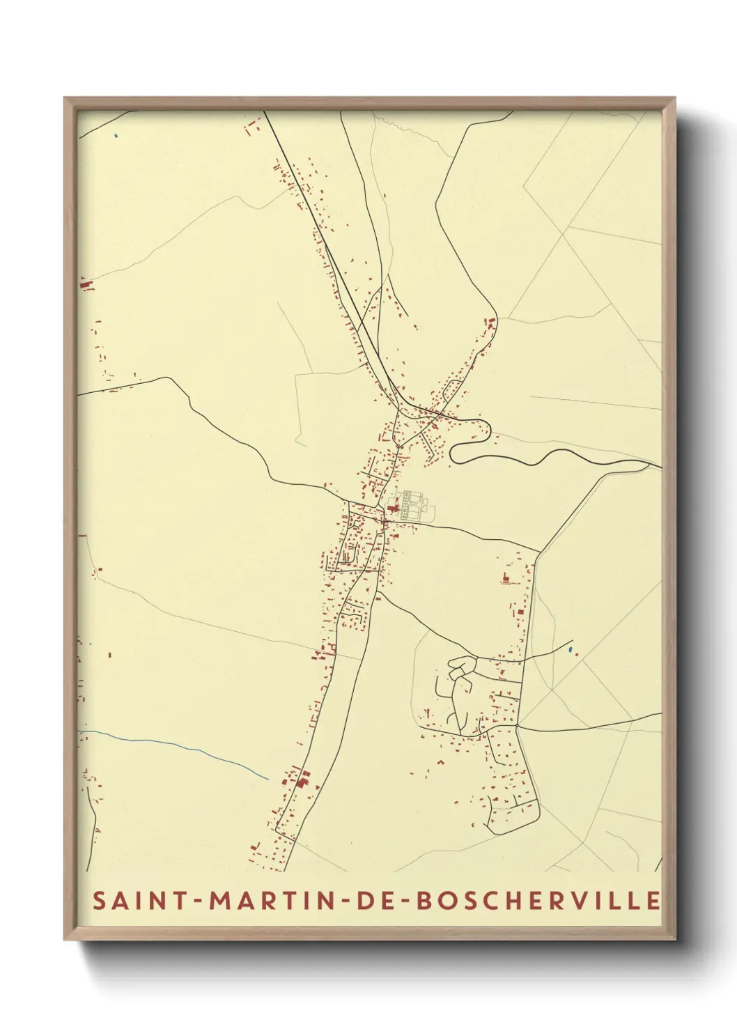 Un poster carte Saint-Martin-de-Boscherville