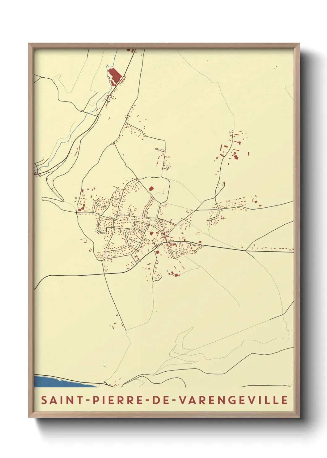 Un poster carte Saint-Pierre-de-Varengeville