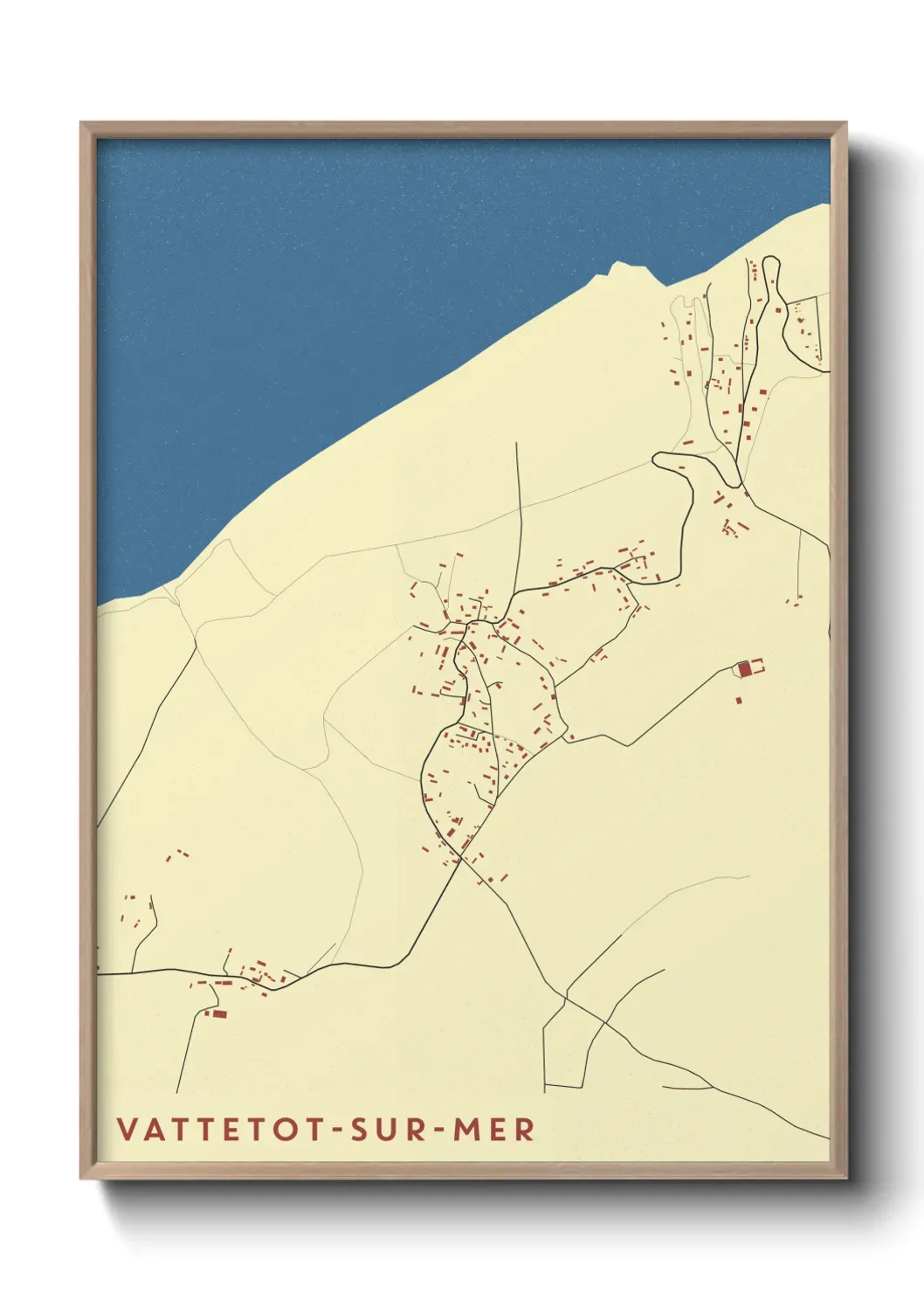 Un poster carte Vattetot-sur-Mer