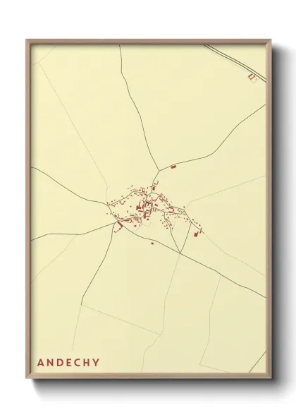 Une affiche de carte sur Andechy