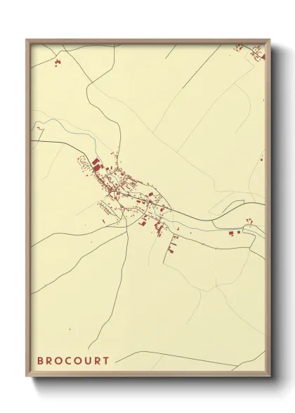 Une affiche de carte sur Brocourt