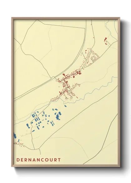 Une affiche de carte sur Dernancourt