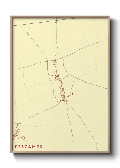 Une affiche de carte sur Fescamps