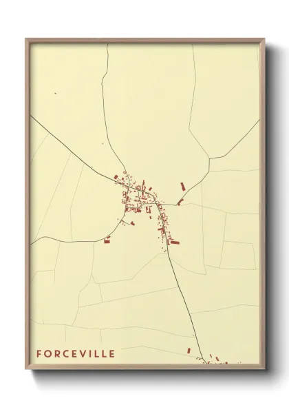 Une affiche de carte sur Forceville