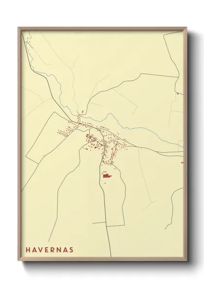 Une affiche de carte sur Havernas