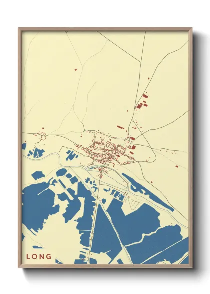 Une affiche de carte sur Long