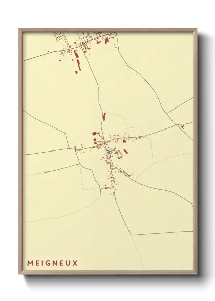 Une affiche de carte sur Meigneux