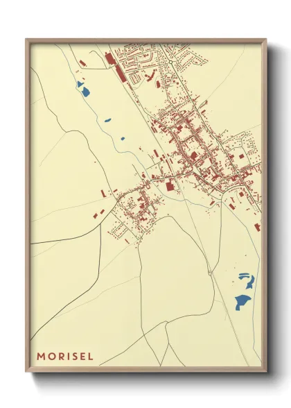 Une affiche de carte sur Morisel