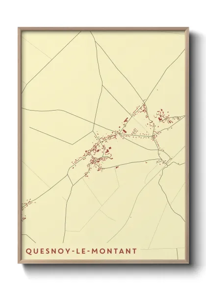 Une affiche de carte sur Quesnoy-le-Montant